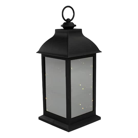 12.5" LED Lantern with Warm White Flickering Light By Northlight in Black | 12.4" x 5.5" x 5.5" | Michaels®